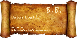 Baluh Boglár névjegykártya
